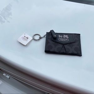 Coach coin purse op art mini card wallet